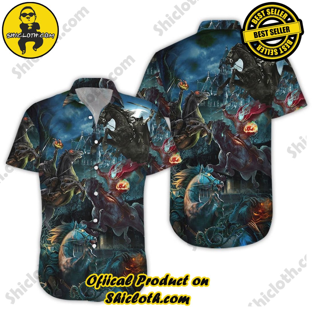 Headless Horseman Scary Dark Hawaiian Shirt 5 Headless Horseman Scary Dark Hawaiian Shirt - Image 5