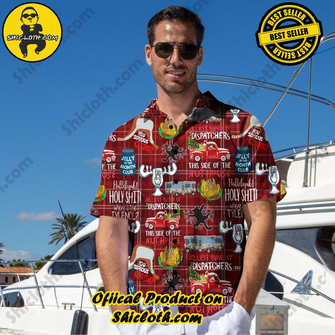 Alternative view of Hot Chritmas Vacation Hawaiian Shirt