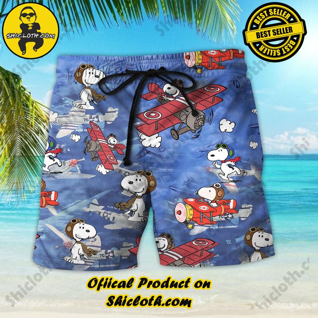 Hot Plane And Snoopy Vintage Peanuts Aloha Hawaiian Shirt And Short 4 Hot Plane And Snoopy Vintage Peanuts Aloha Hawaiian Shirt And Short - Image 4