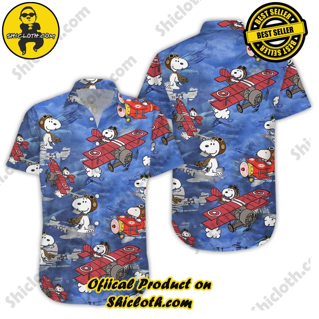 Hot Plane And Snoopy Vintage Peanuts Aloha Hawaiian Shirt And Short 5 Hot Plane And Snoopy Vintage Peanuts Aloha Hawaiian Shirt And Short - Image 5