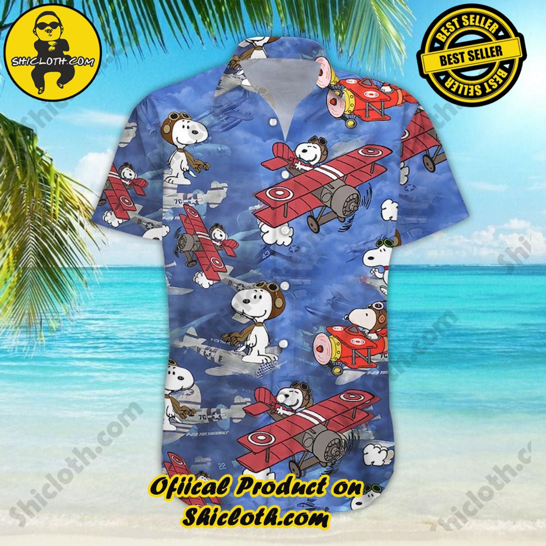 Hot Plane And Snoopy Vintage Peanuts Aloha Hawaiian Shirt And Short 6 Hot Plane And Snoopy Vintage Peanuts Aloha Hawaiian Shirt And Short - Image 6