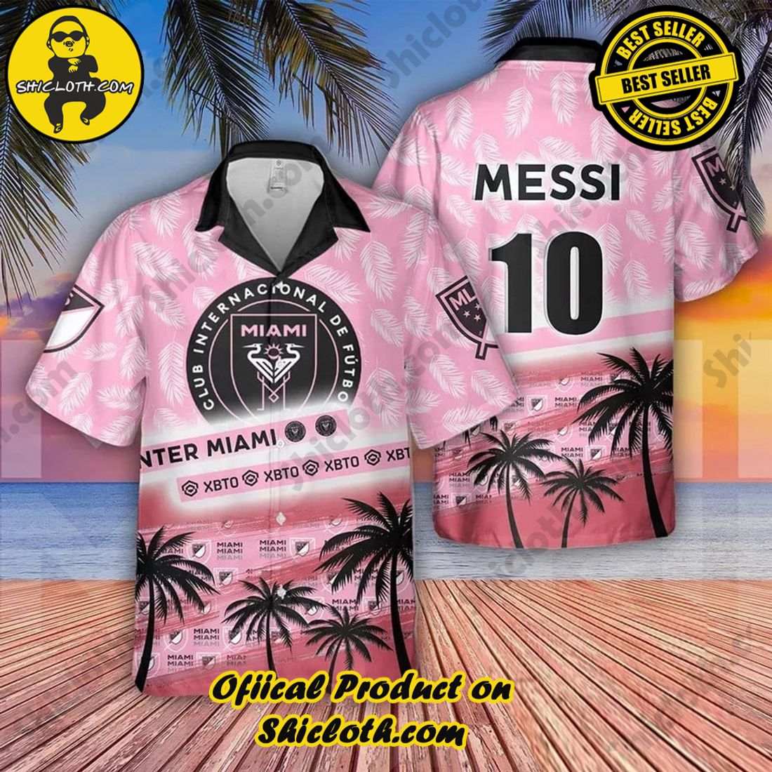 Inter Miami CF MLS Palm Tree Hawaiian Shirt