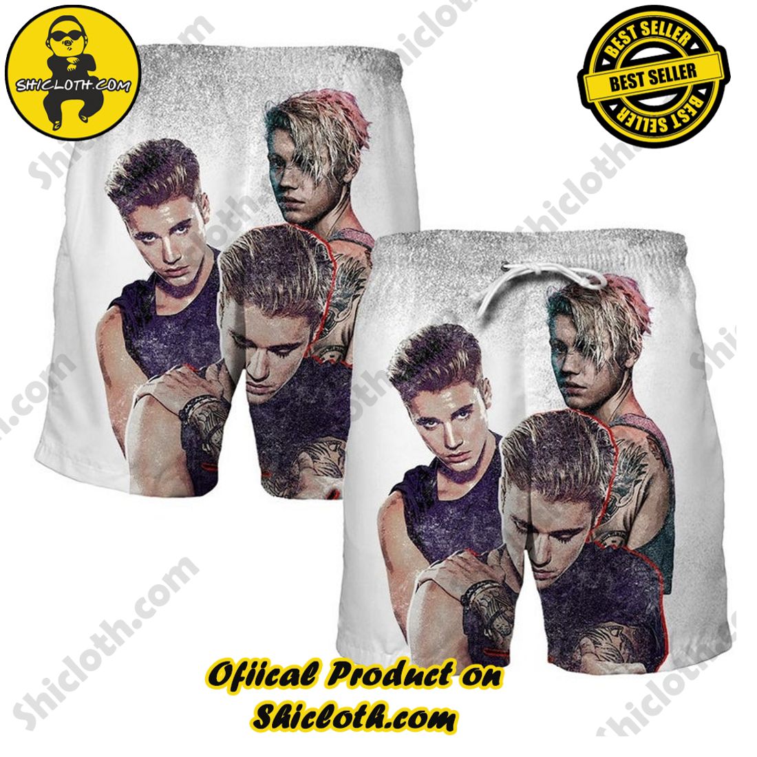 Alternative view of Justin Bieber Vintage Hawaiian Shirt