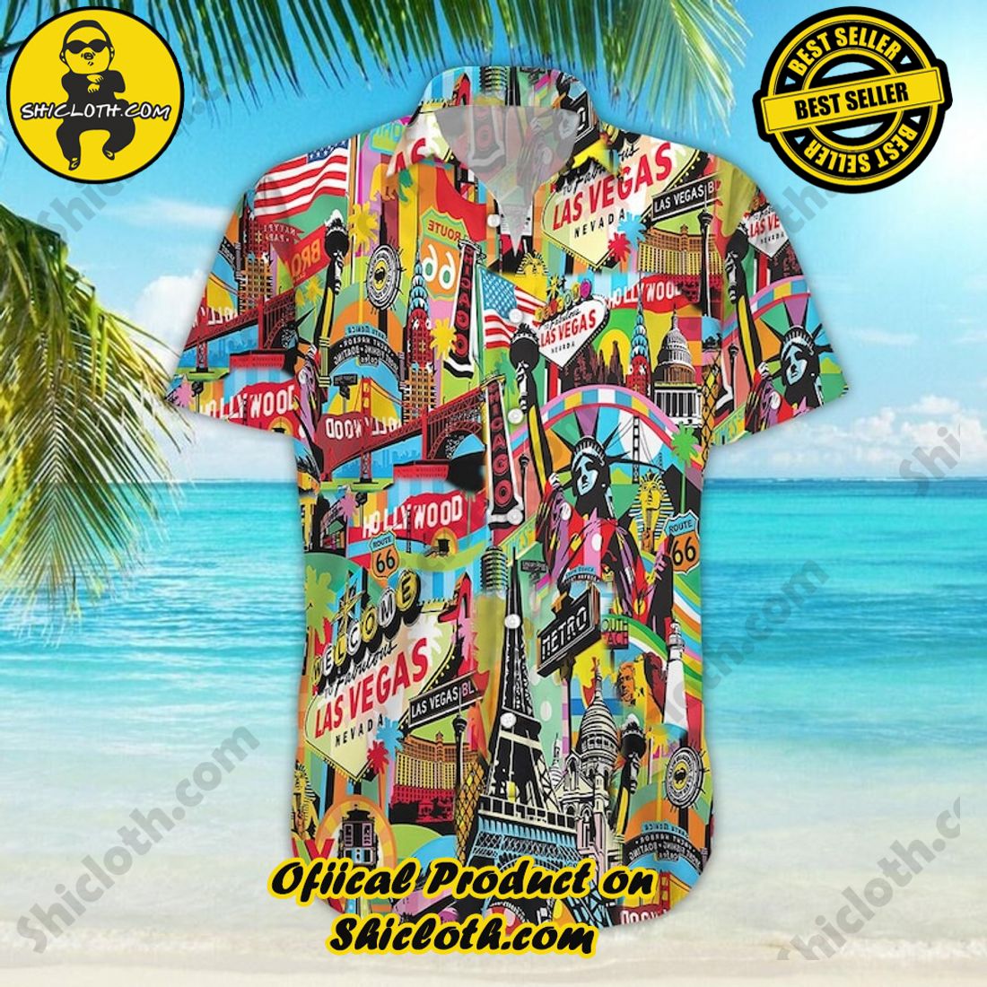 Las Vegas Aloha Colorful Hawaiian Shirt 4 Las Vegas Aloha Colorful Hawaiian Shirt - Image 4