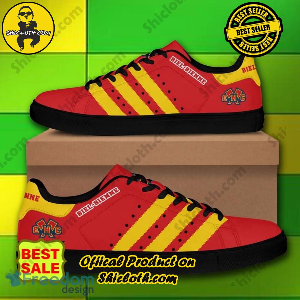 Hot trend Stan Smith Shoes in Shicloth Store. Click here to buy !! 15 Logo EHC Biel Skate Shoes NL And Swiss League Stan Smith Shoes