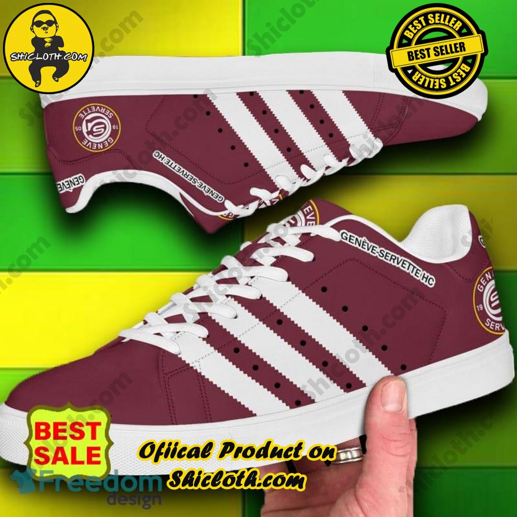 Hot trend Stan Smith Shoes in Shicloth Store. Click here to buy !! 18 Logo Geneve-Servette HC Skate Shoes NL And Swiss League Stan Smith Shoes
