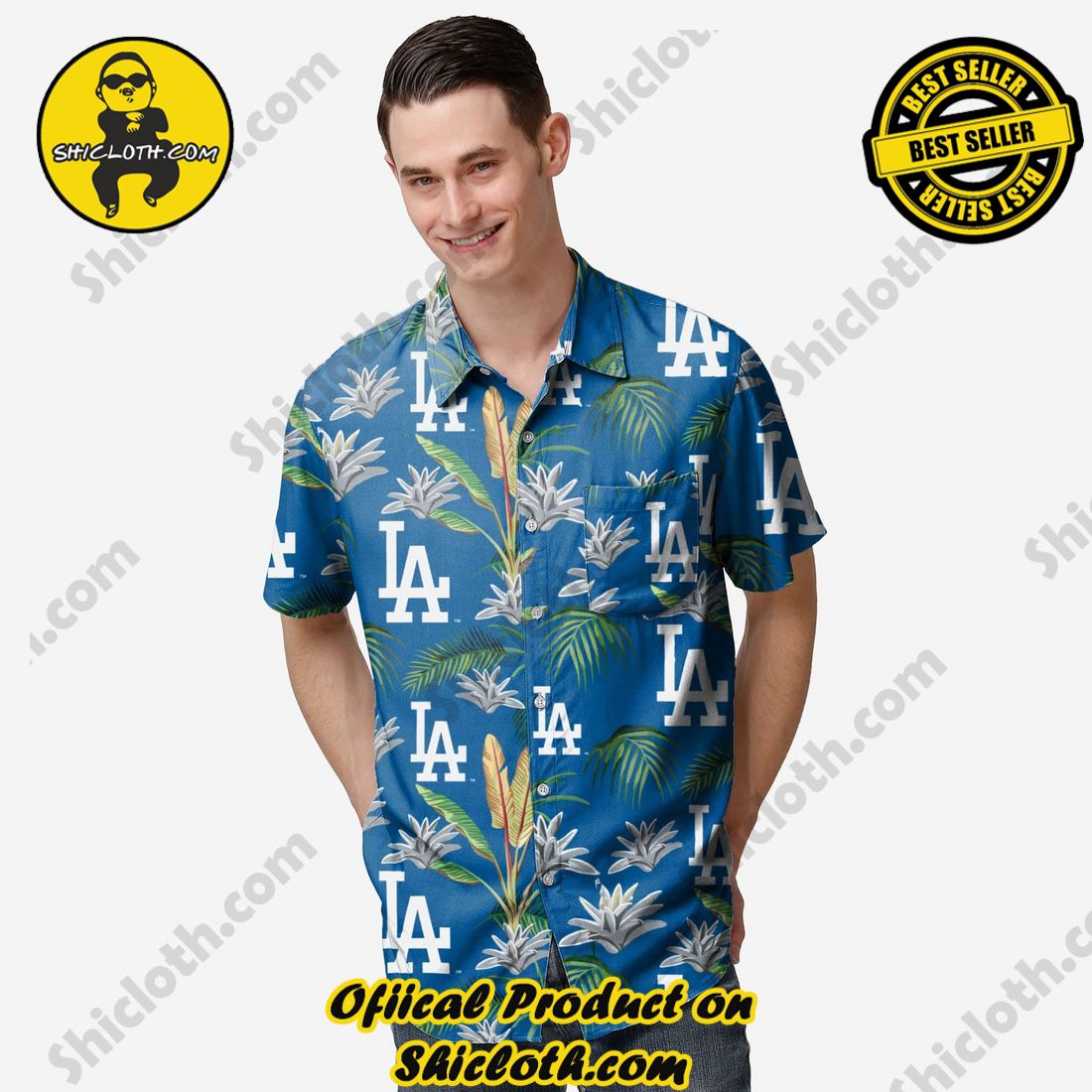 BEST SELLER Hawaiian Shirt And Short in Shicloth !!! Buy it now 3 Los Angeles Dodgers Victory Vacay Button Up Shirt