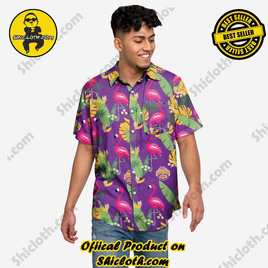 HOT HIT Hawaiian Shirt And Short in Shicloth !!! Own it now 15 Los Angeles Lakers 2020 NBA Champions Floral Button Up Shirt