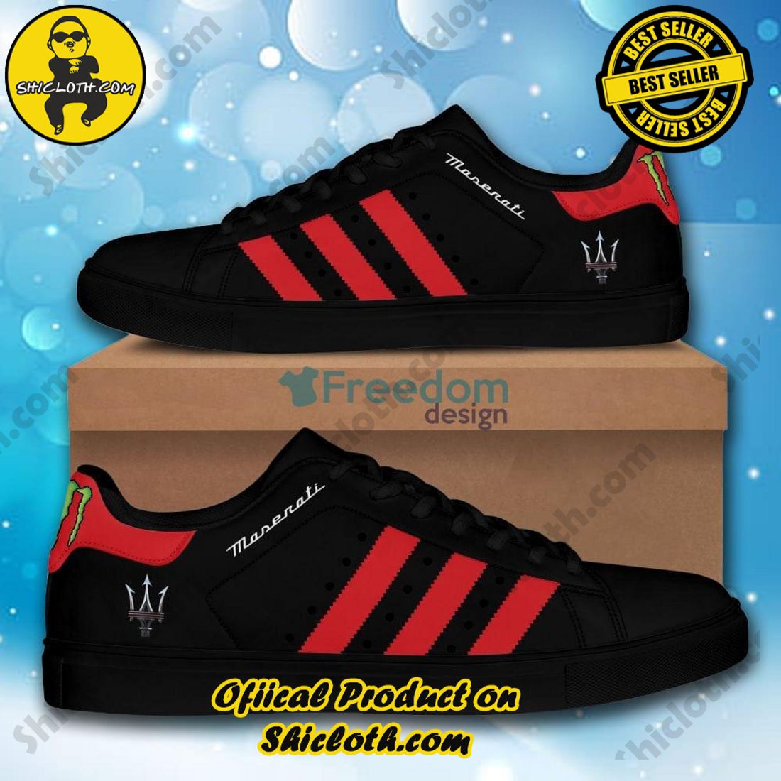 Hot hot hot new trend Stan Smith Shoes in Shicloth Store. Click here to buy !! 34 Maserati Logo Car And Motorcycles Adidas Stan Smith Shoes