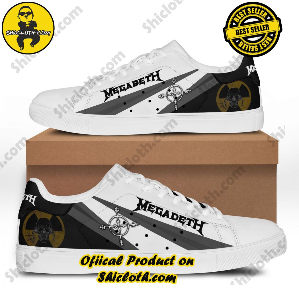 Best seller Stan Smith Shoes in Shicloth Store. Click here to buy !! 37 Megadeth White Gray Stan Smith Shoes