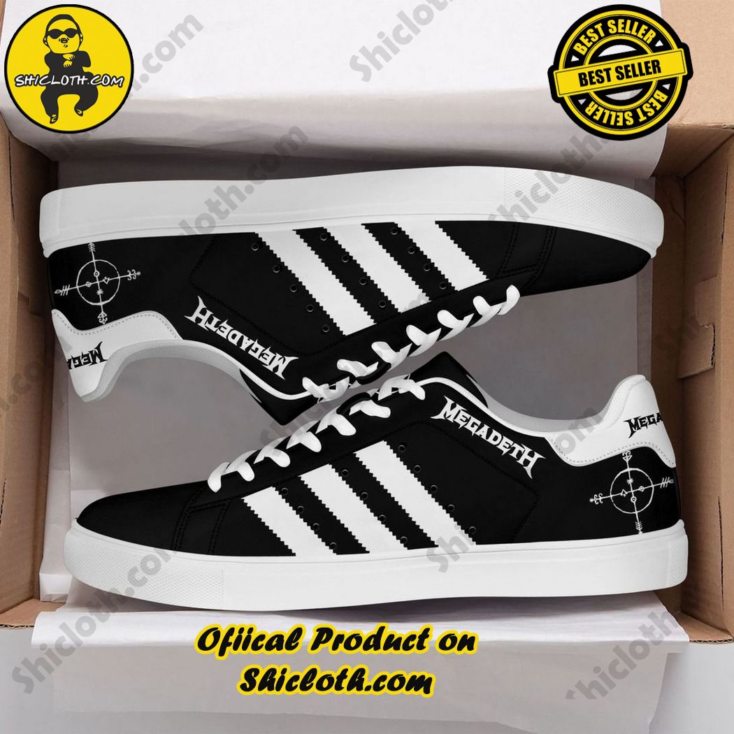 Best seller Stan Smith Shoes in Shicloth Store. Click here to buy !! 38 Megadeth White Stripes Stan Smith Shoes