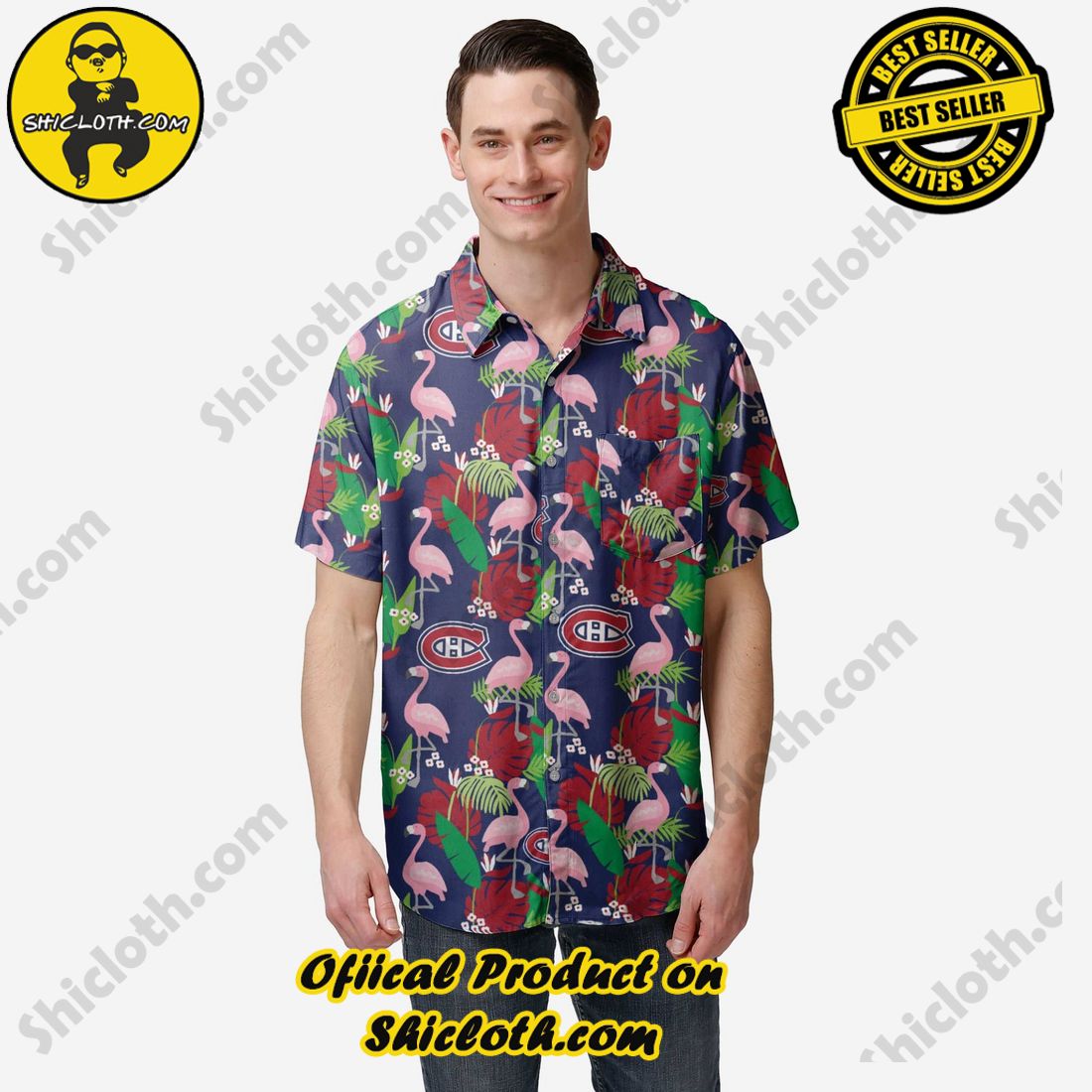 Best Seller Hawaiian Shirt And Short in Shicloth !!! Buy it now 10 Montreal Canadiens Floral Button Up Shirt