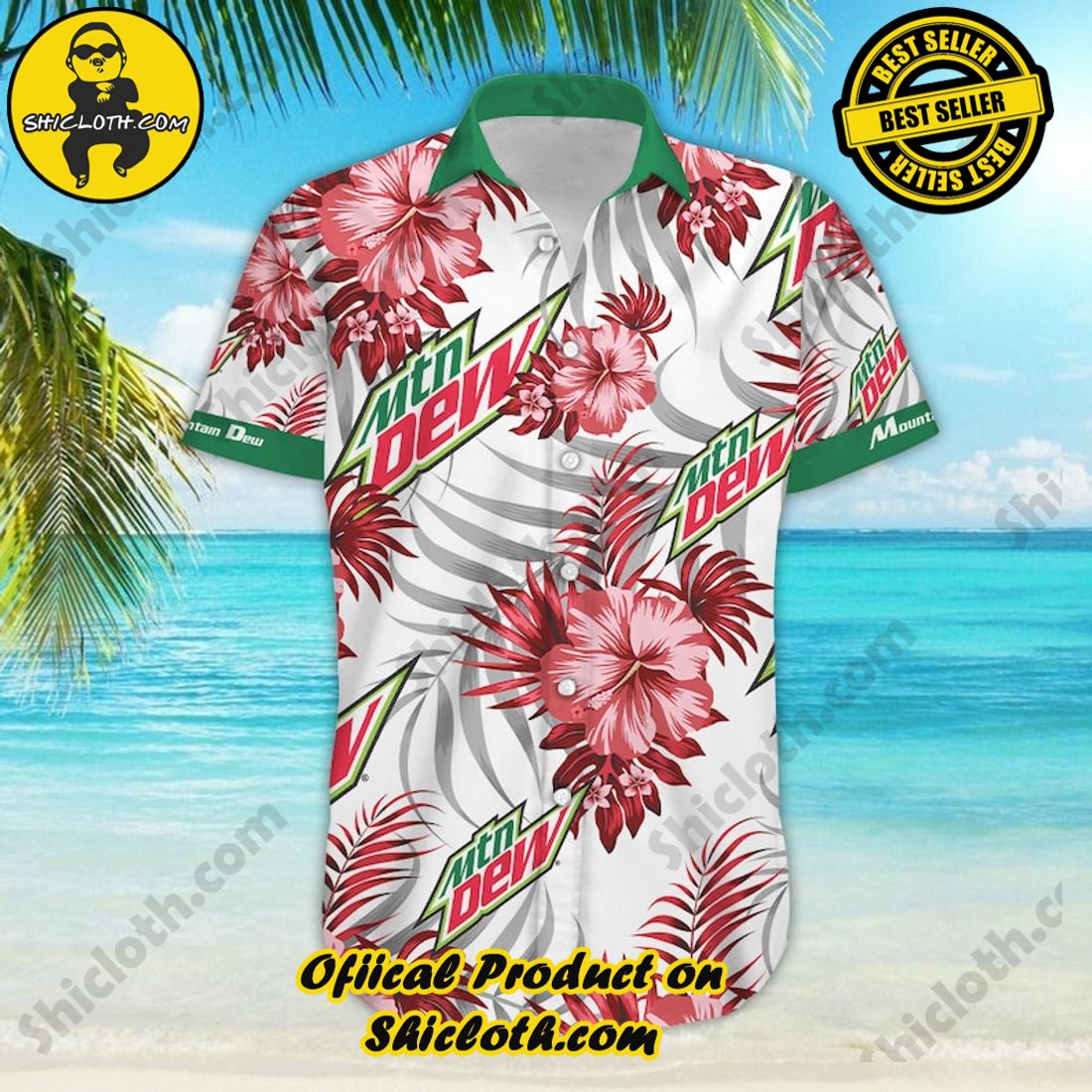 Mountain Dew Hibiscus Aloha Hawaiian Shirt 6 Mountain Dew Hibiscus Aloha Hawaiian Shirt - Image 6