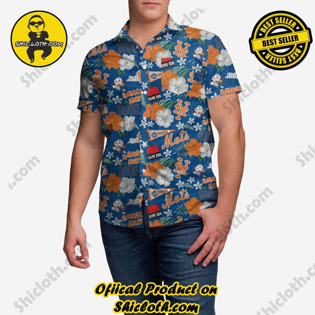 BEST SELLER Hawaiian Shirt And Short in Shicloth !!! Buy it now 14 New York Mets City Style Button Up Shirt