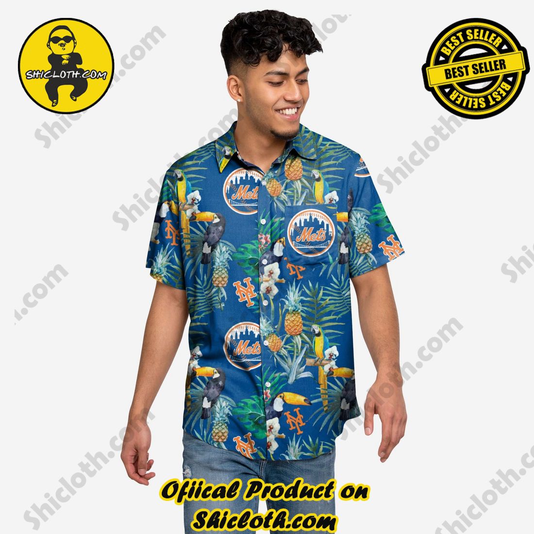 BEST SELLER Hawaiian Shirt And Short in Shicloth !!! Buy it now 16 New York Mets Floral Button Up Shirt