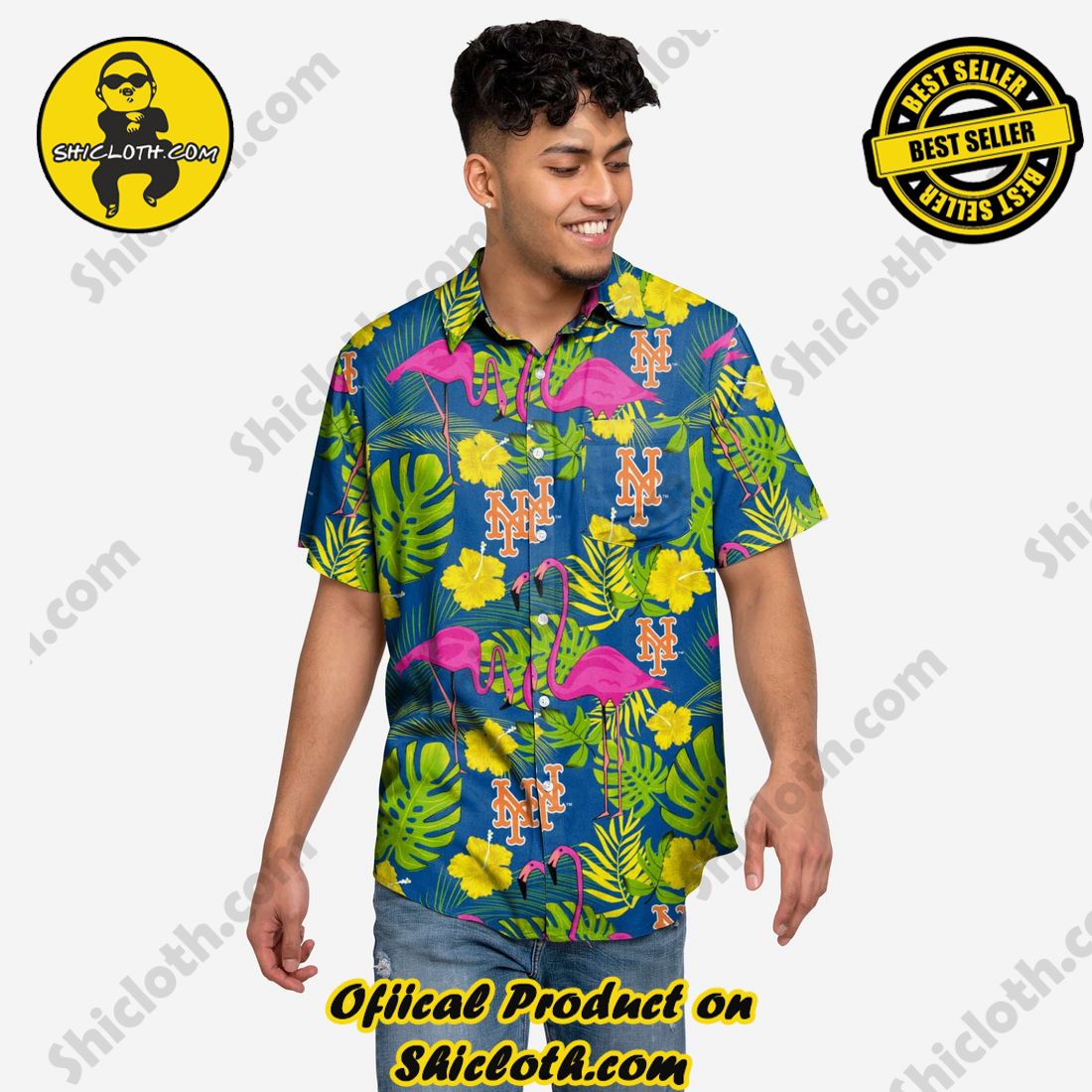 BEST SELLER Hawaiian Shirt And Short in Shicloth !!! Buy it now 17 New York Mets Highlights Button Up Shirt