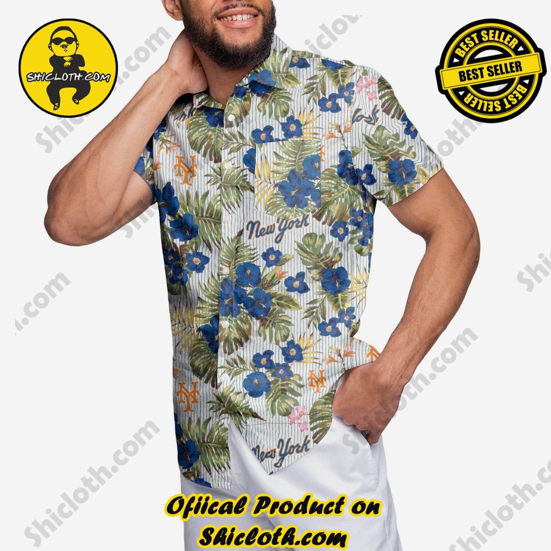 BEST SELLER Hawaiian Shirt And Short in Shicloth !!! Buy it now 18 New York Mets Throwback Threads Button Up Shirt