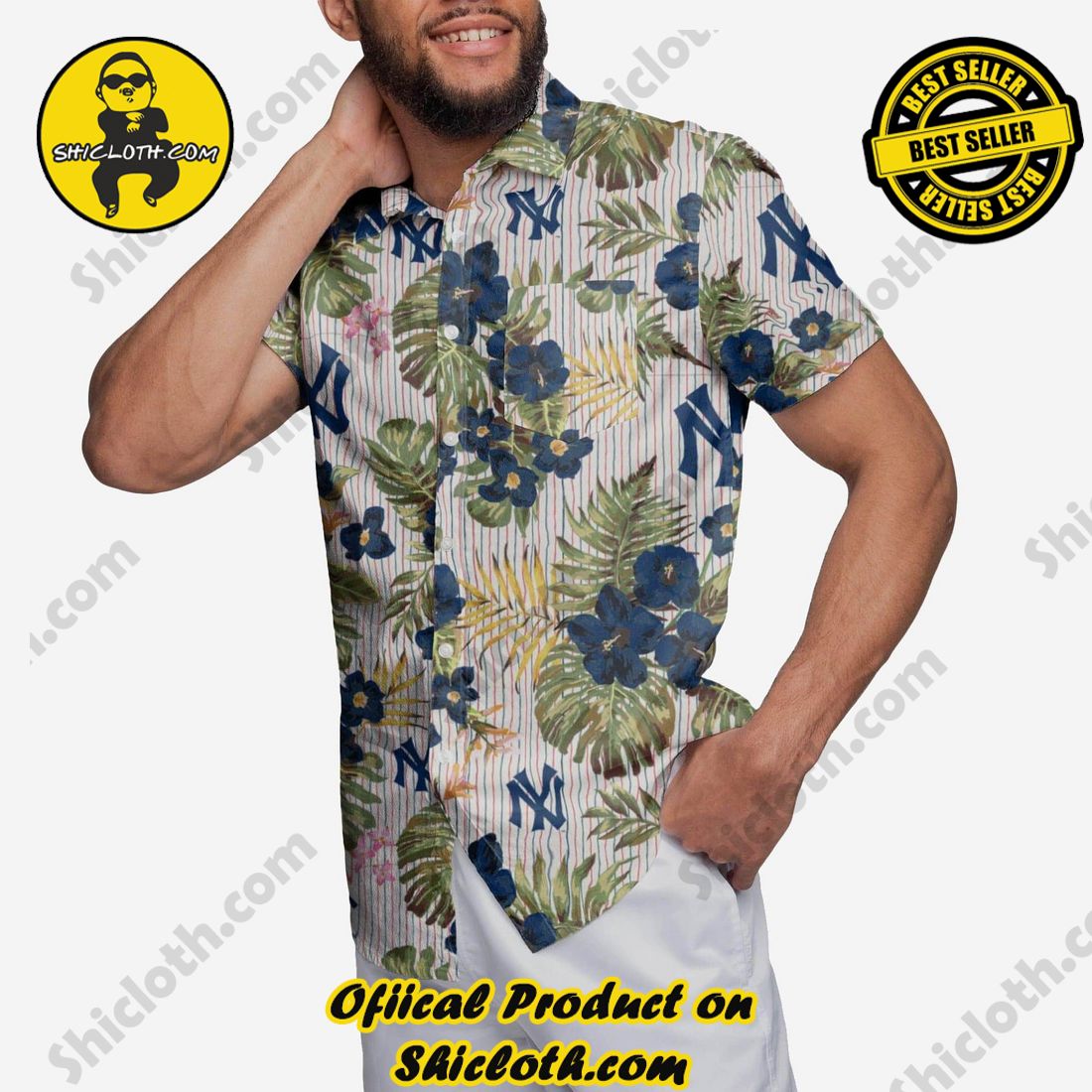 BEST SELLER Hawaiian Shirt And Short in Shicloth !!! Buy it now 28 New York Yankees Throwback Threads Button Up Shirt