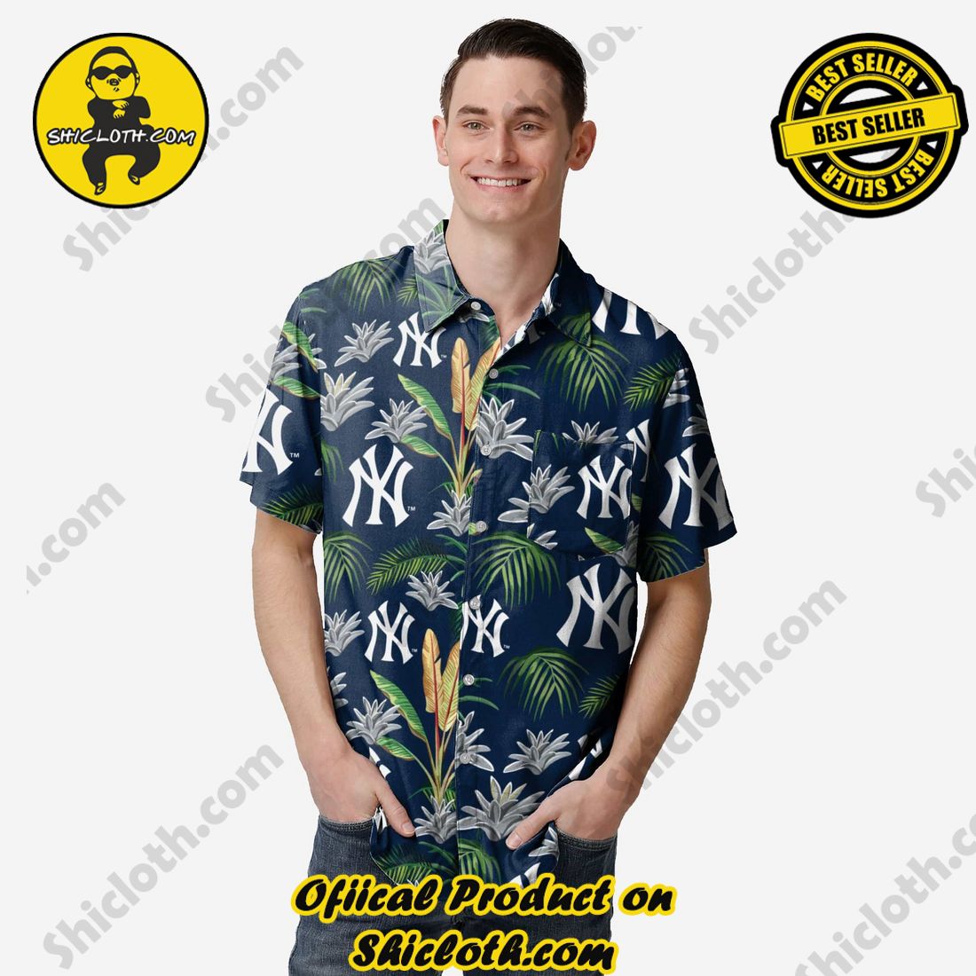 BEST SELLER Hawaiian Shirt And Short in Shicloth !!! Buy it now 29 New York Yankees Victory Vacay Button Up Shirt