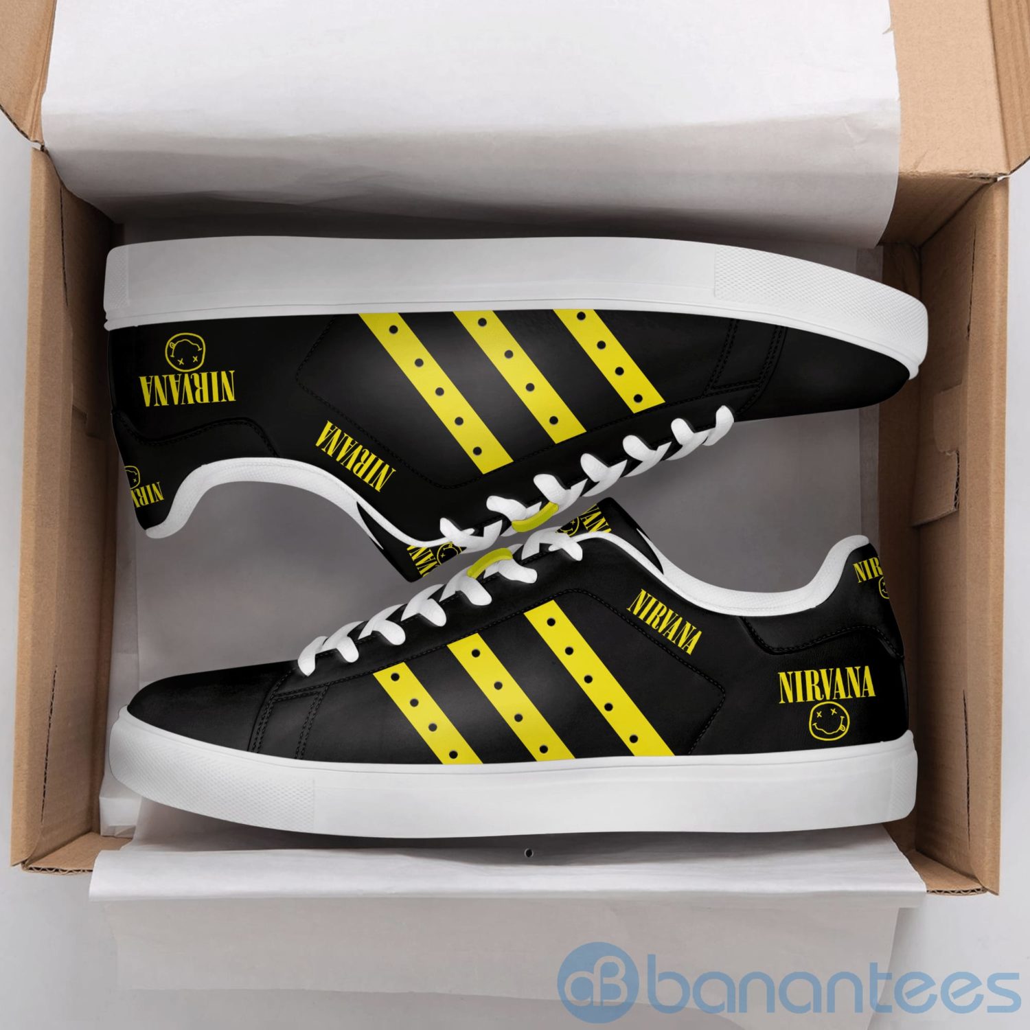 Step Up Your Style with Stan Smith Shoes: Available Now at Shicloth! 26 Nirana Rock Band Black Adidas Stan Smith Low Top Shoes