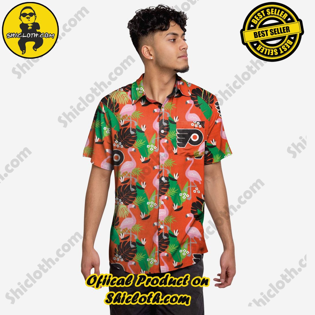 Best Seller Hawaiian Shirt And Short in Shicloth !!! Buy it now 14 Philadelphia Flyers Floral Button Up Shirt