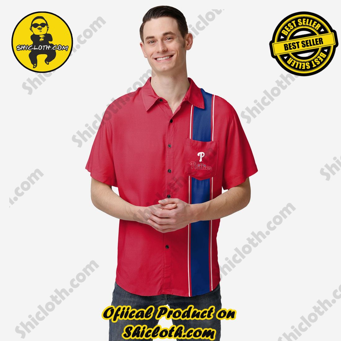 BEST SELLER Hawaiian Shirt And Short in Shicloth !!! Buy it now 33 Philadelphia Phillies Bowling Stripe Button Up Shirt