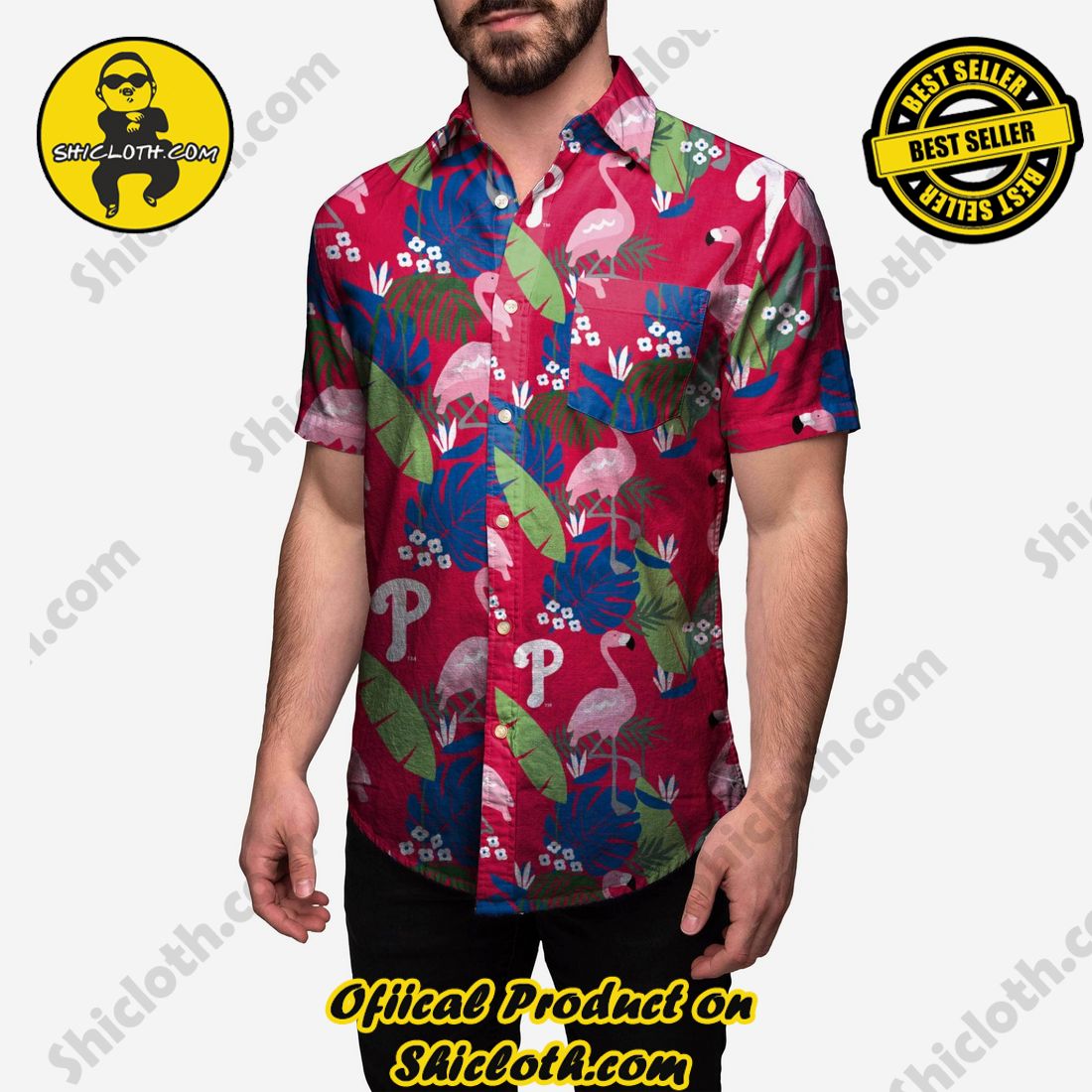 BEST SELLER Hawaiian Shirt And Short in Shicloth !!! Buy it now 35 Philadelphia Phillies Floral Button Up Shirt