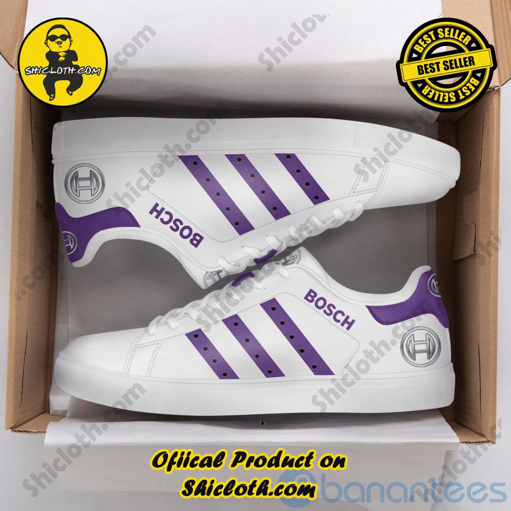 Hot Hot Hot Stan Smith Shoes in Shicloth Store.Click here to buy !! 34 Robert Bosch Purple Striped White Stan Smith Low Top Shoes