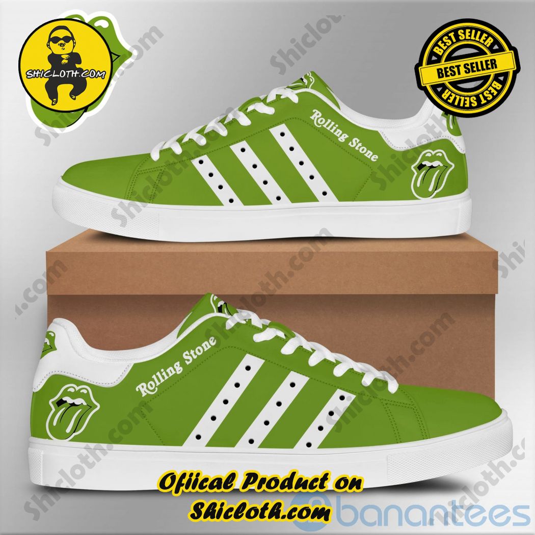 Elevate Your Look with Stan Smith Shoes from Shiclothshop 16 Rolling Stones Green Adidas Stan Smith Low Top Shoes