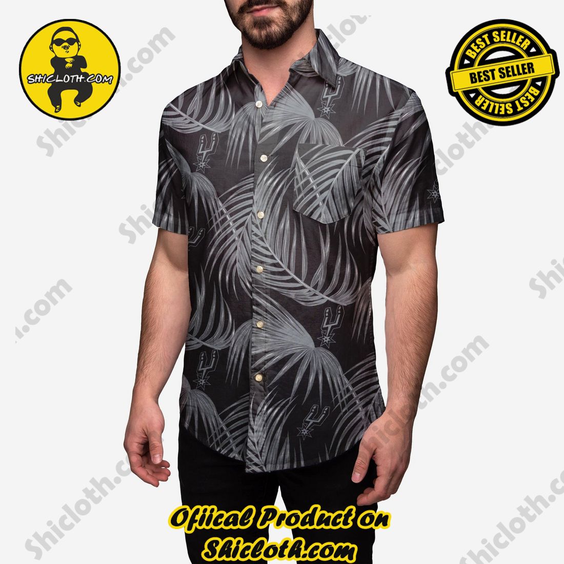 HOT HIT Hawaiian Shirt And Short in Shicloth !!! Own it now 24 San Antonio Spurs Hawaiian Button Up Shirt