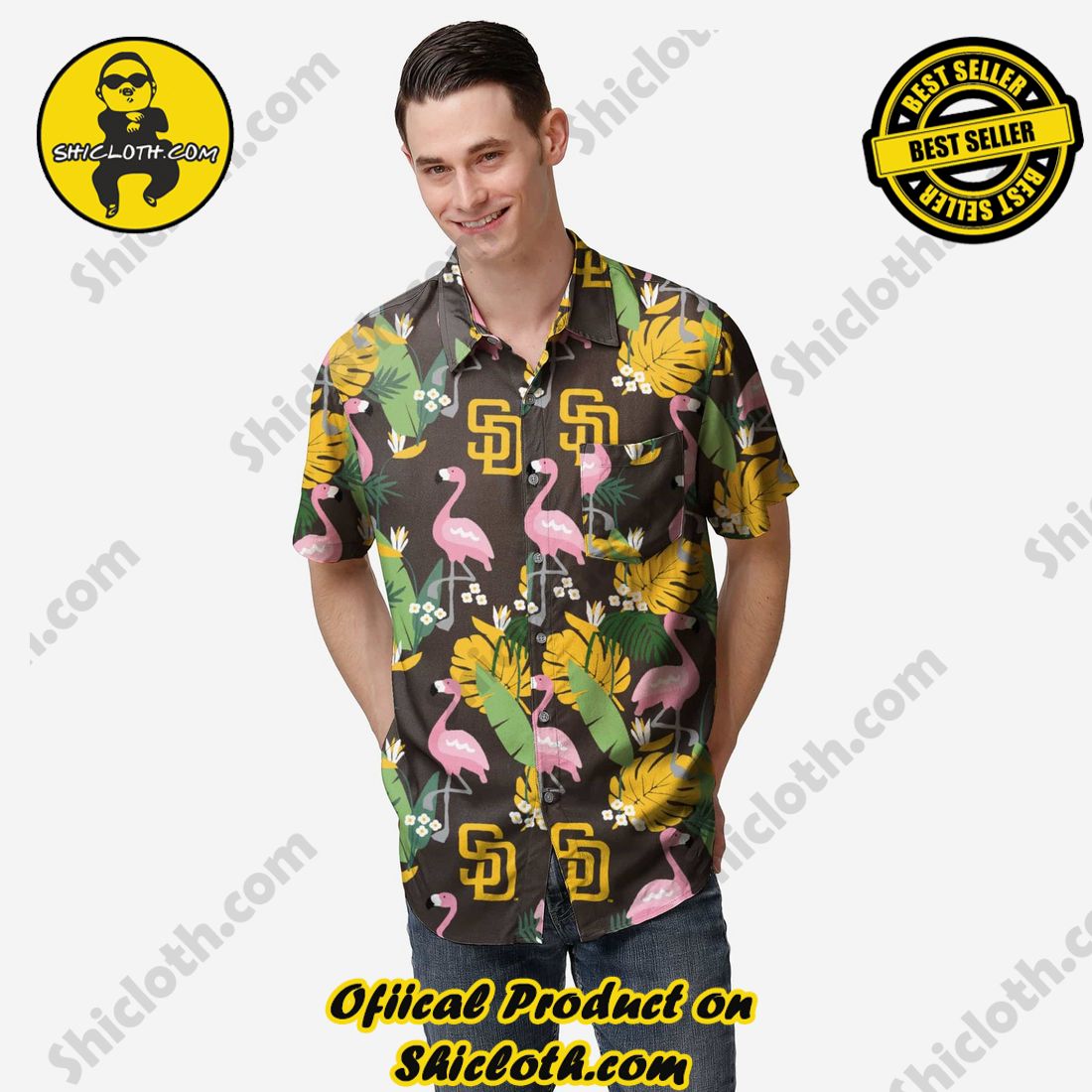 NEW COLLECTION Hawaiian Shirt And Short in Shicloth !!! Own it now 8 San Diego Padres Floral Button Up Shirt