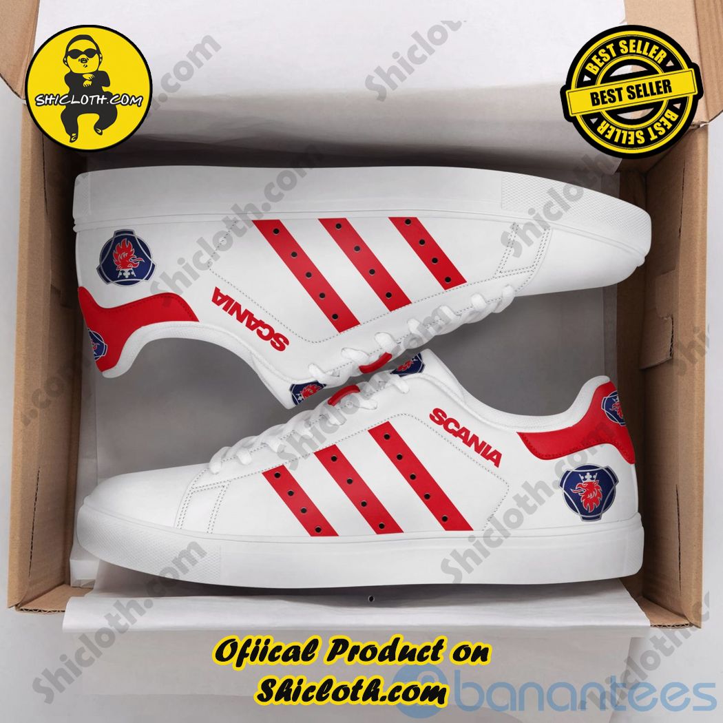 Elevate Your Look with Stan Smith Shoes from Shiclothshop 23 Scania Ab Red Striped White Adidas Stan Smith Low Top Shoes