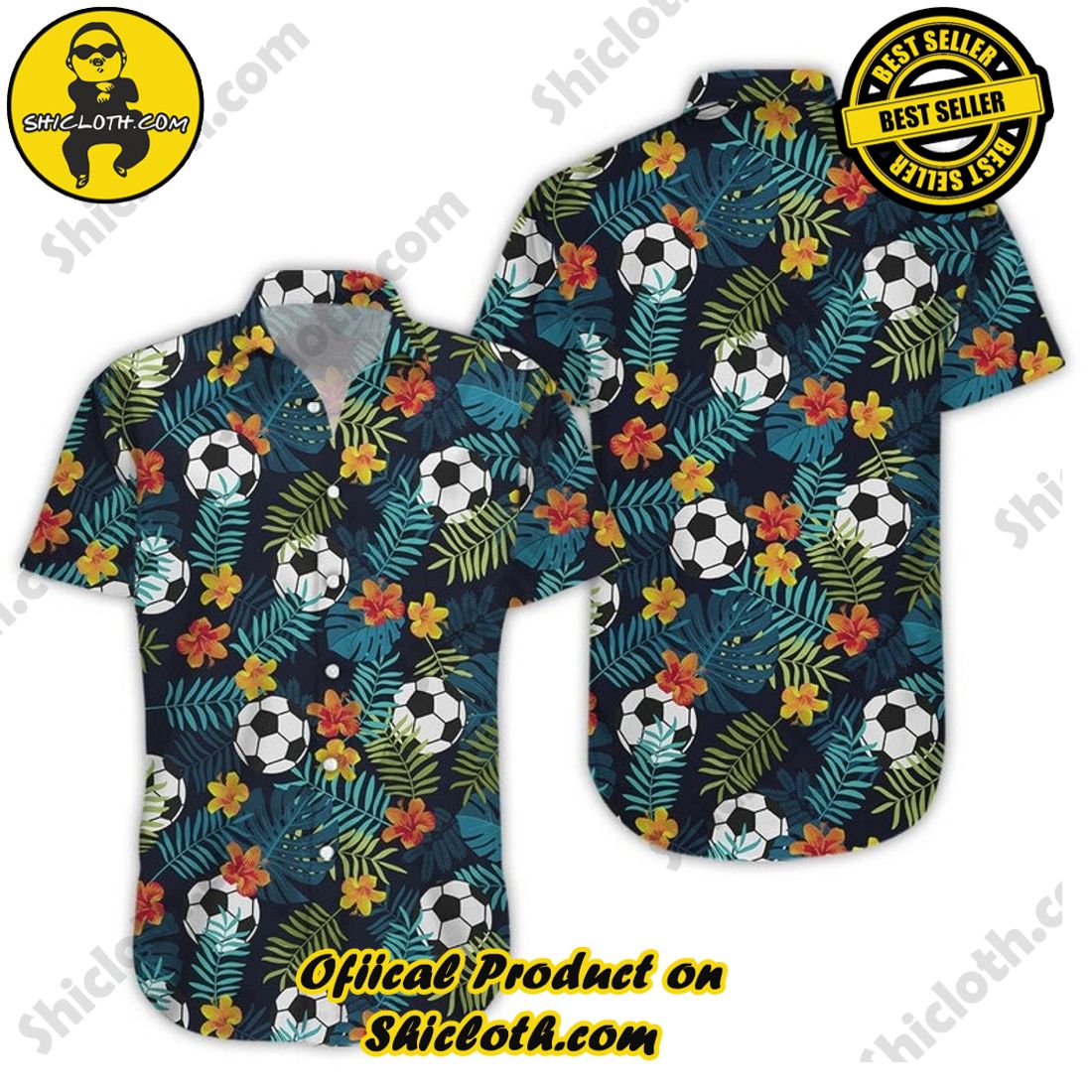 Soccer Football Floral Tropical Hawaiian Shirt 5 Soccer Football Floral Tropical Hawaiian Shirt - Image 5