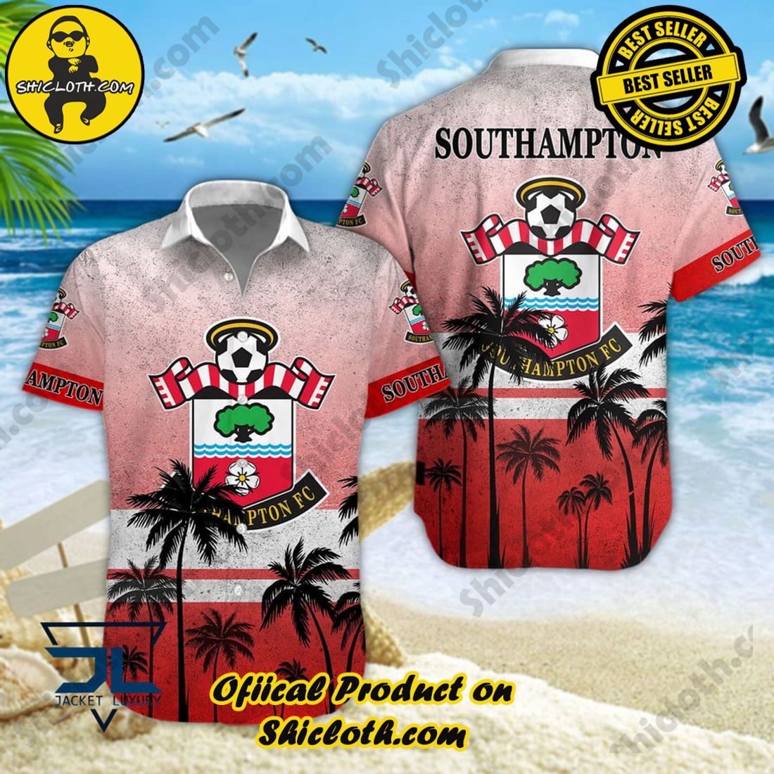 Southampton EFL Palm Tree Aloha Hawaiian Shirt