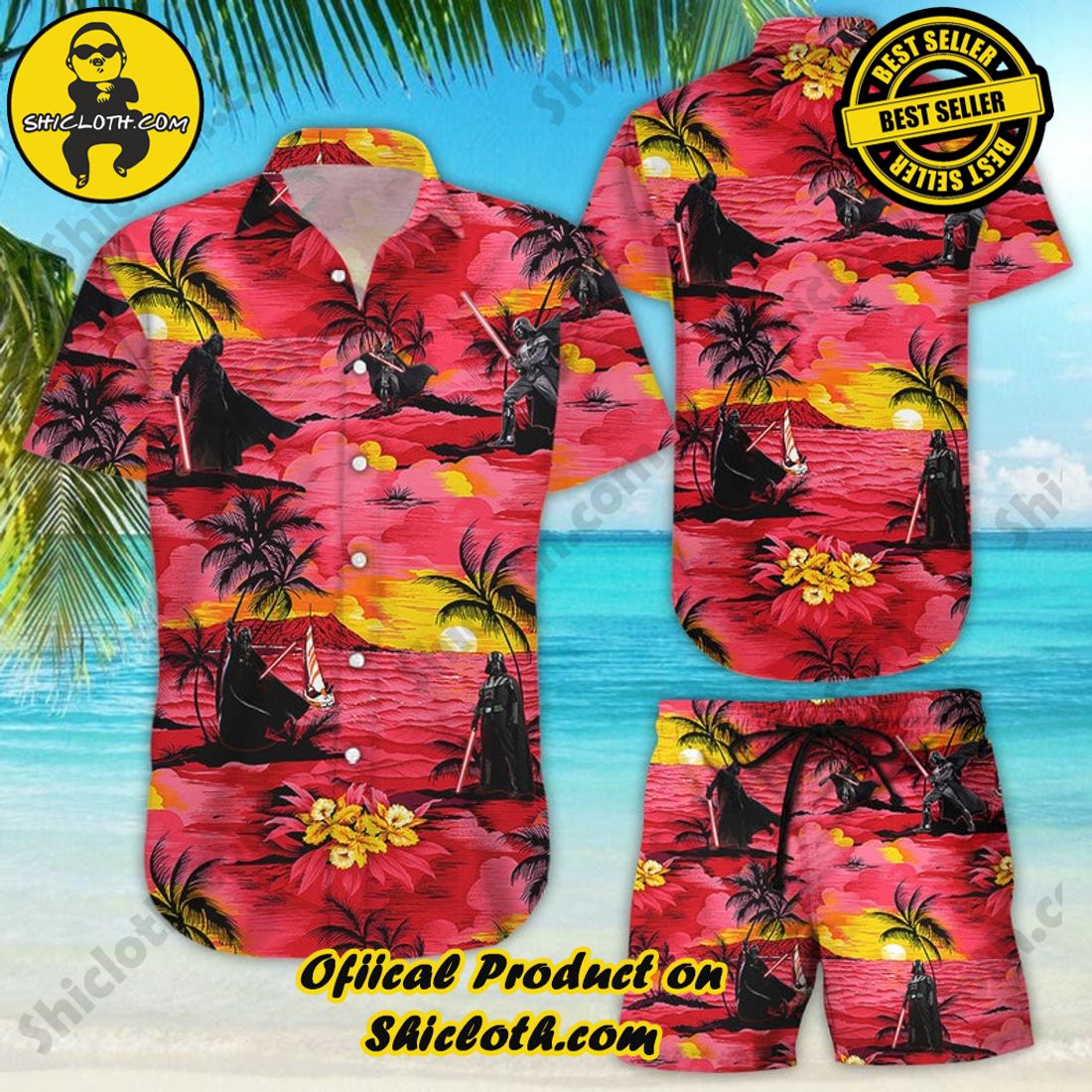 Star Wars Darth Vader Sunset Hawaiian Shirt
