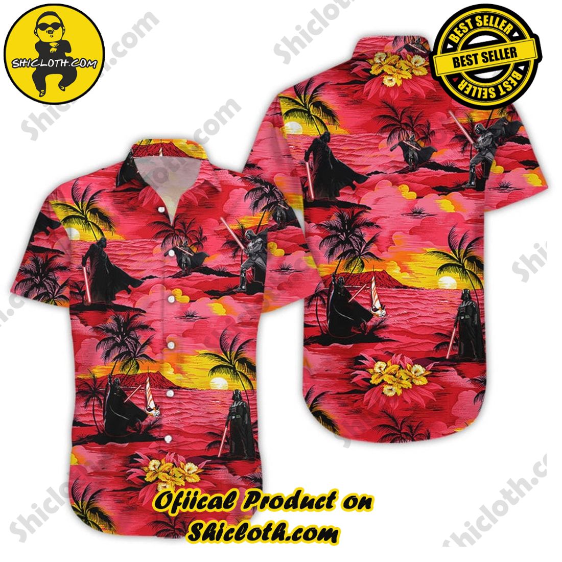 Star Wars Darth Vader Sunset Hawaiian Shirt 5 Star Wars Darth Vader Sunset Hawaiian Shirt - Image 5