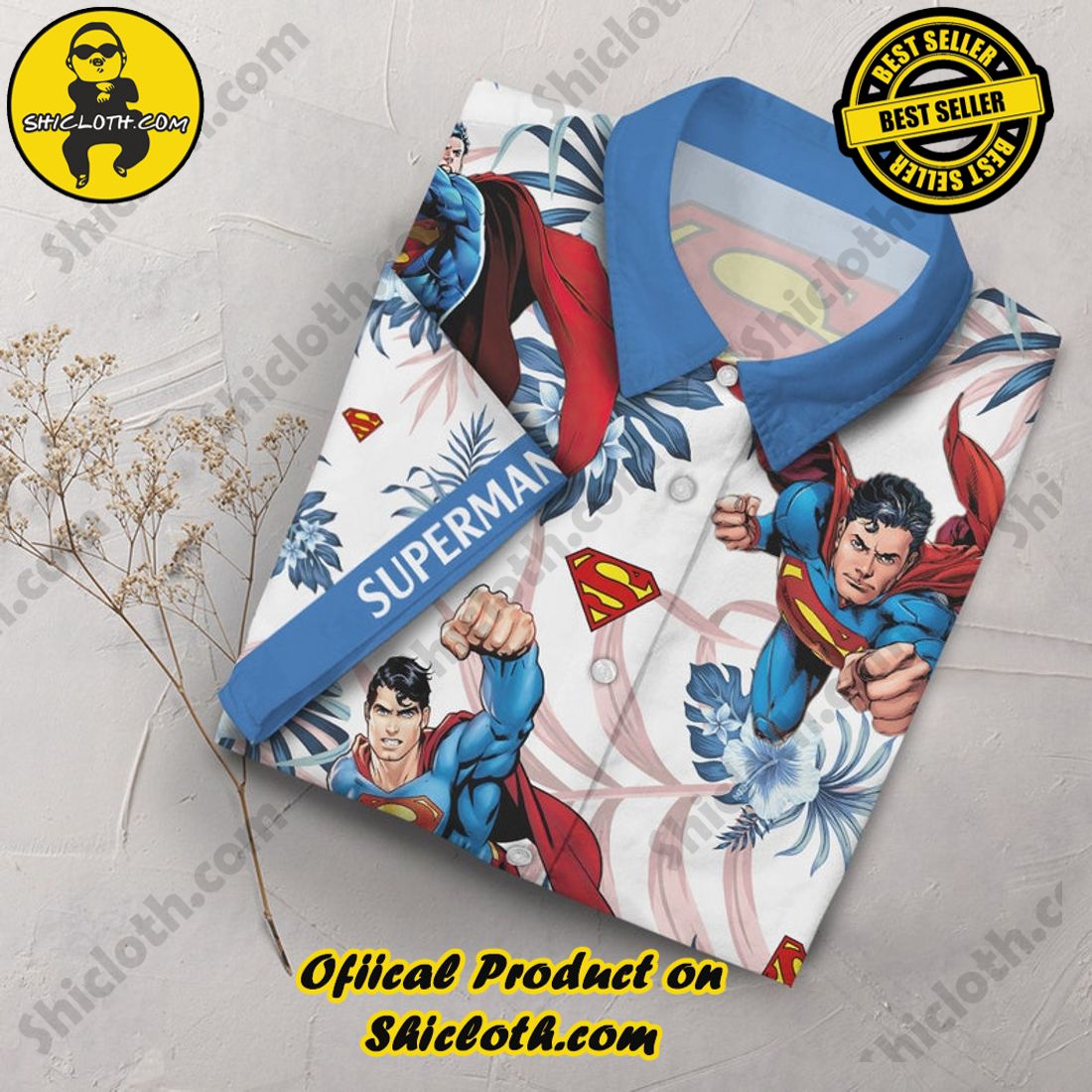 Super Man Floral Aloha Hawaiian Shirt 3 Super Man Floral Aloha Hawaiian Shirt - Image 3