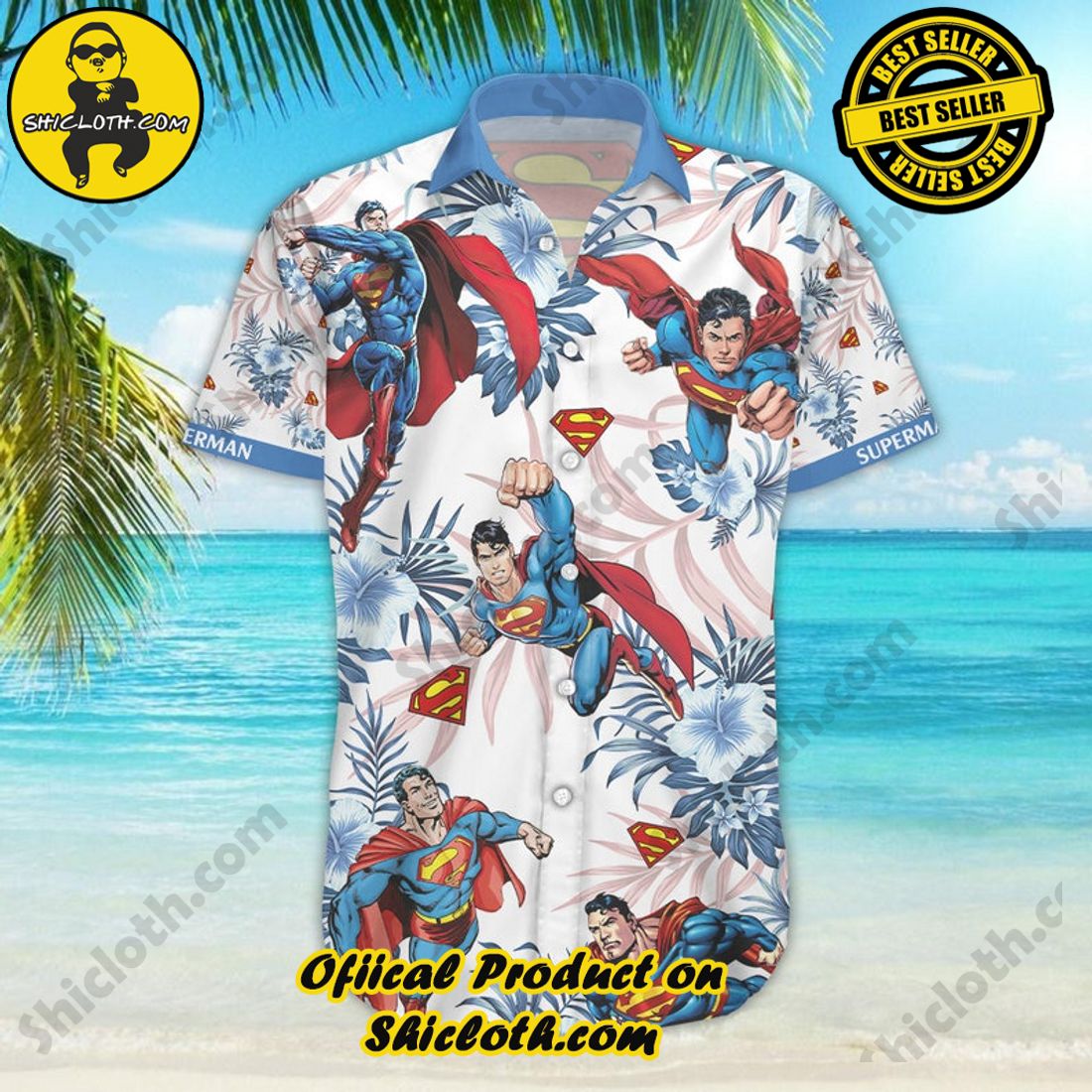 Super Man Floral Aloha Hawaiian Shirt 6 Super Man Floral Aloha Hawaiian Shirt - Image 6