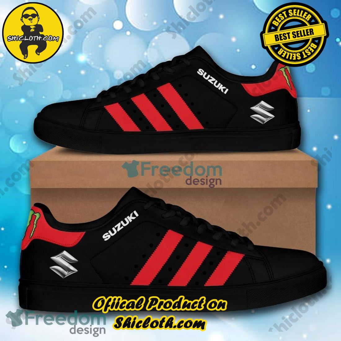 Hot hot hot new trend Stan Smith Shoes in Shicloth Store. Click here to buy !! 43 Suzuki Logo Car And Motorcycles Design 7 Adidas Stan Smith Shoes
