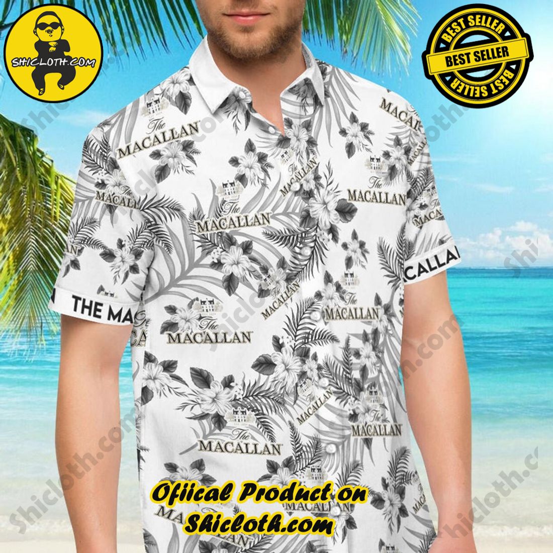 Alternative view of The Macallan Whisky Floral Aloha Hawaiian Shirt