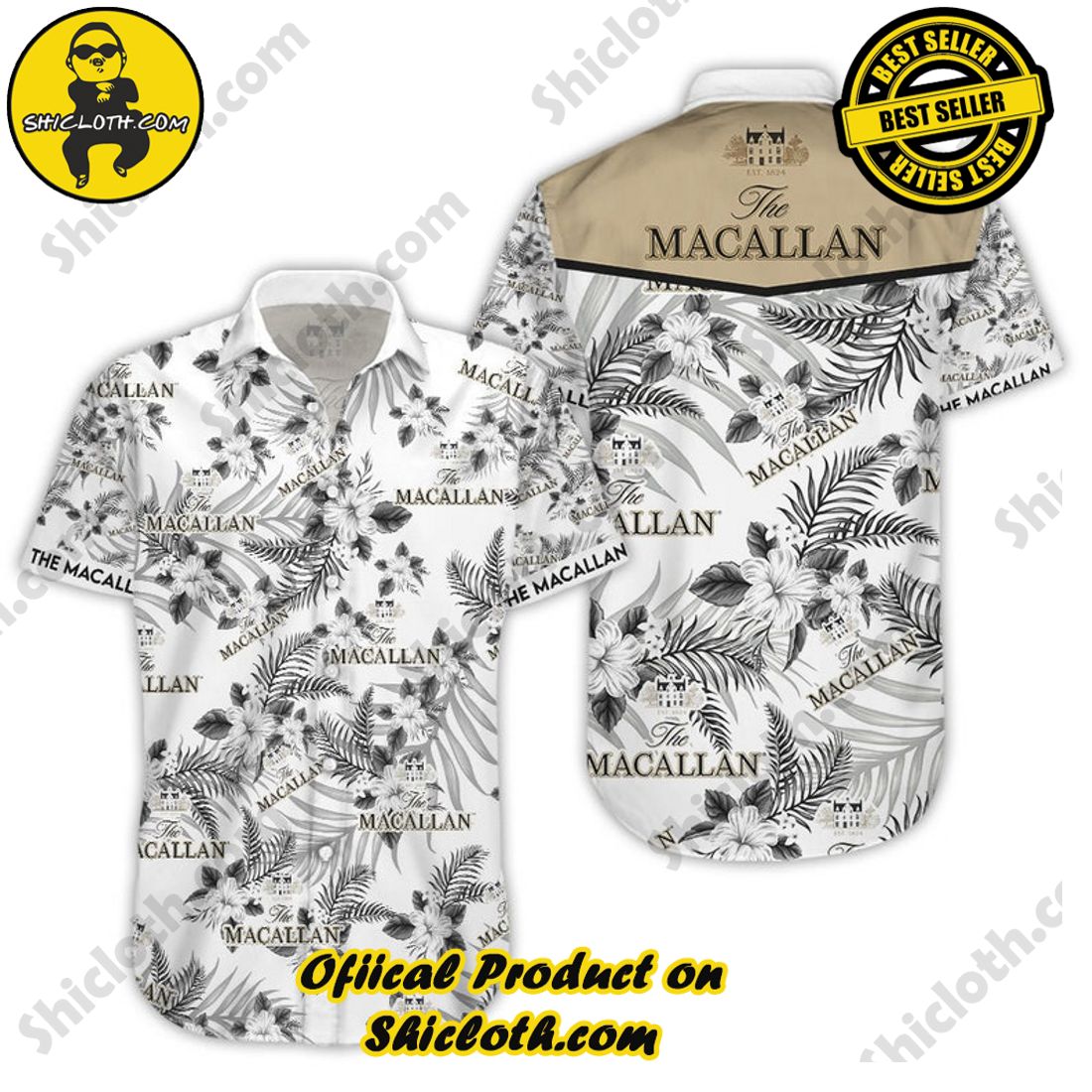 The Macallan Whisky Floral Aloha Hawaiian Shirt 5 The Macallan Whisky Floral Aloha Hawaiian Shirt - Image 5