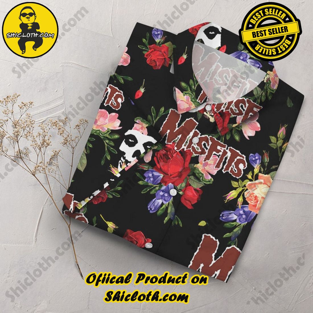 The Misfits Band Floral Tropical Hawaiian Shirt And Short 3 The Misfits Band Floral Tropical Hawaiian Shirt And Short - Image 3