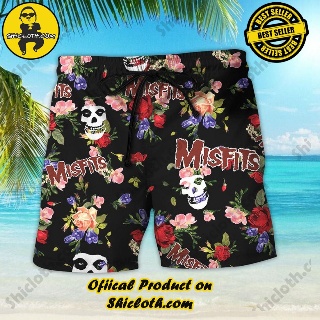 The Misfits Band Floral Tropical Hawaiian Shirt And Short 4 The Misfits Band Floral Tropical Hawaiian Shirt And Short - Image 4