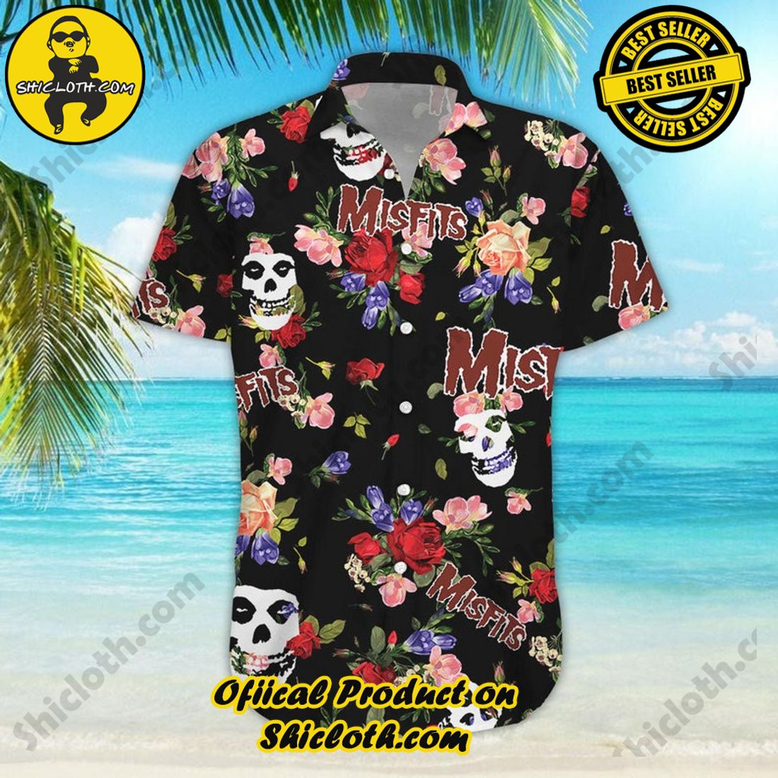 The Misfits Band Floral Tropical Hawaiian Shirt And Short 6 The Misfits Band Floral Tropical Hawaiian Shirt And Short - Image 6