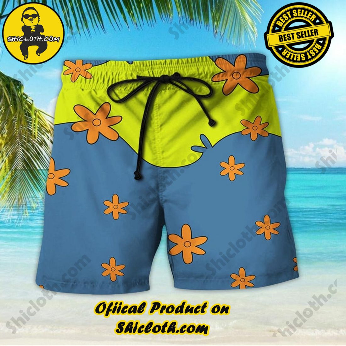 Alternative view of The Mystery Machine Scooby Doo Aloha Hawaiian Shirt