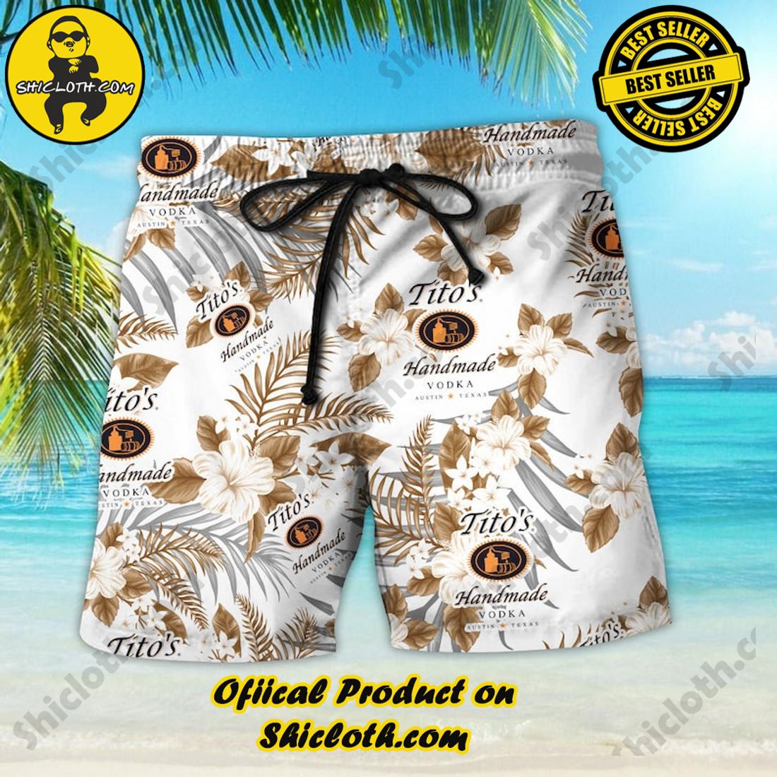 Alternative view of Tito's Handmade Vodka Floral Aloha Hawaiian Shirt