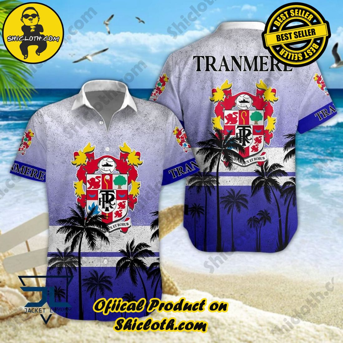 Tranmere Rovers EFL Palm Tree Aloha Hawaiian Shirt