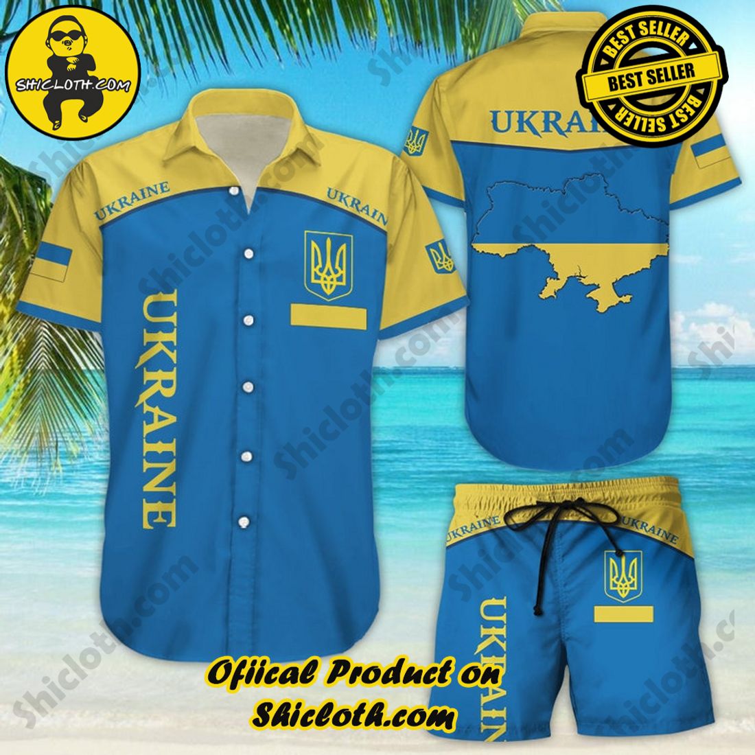 Ukraine Yellow Blue Hawaiian Shirt