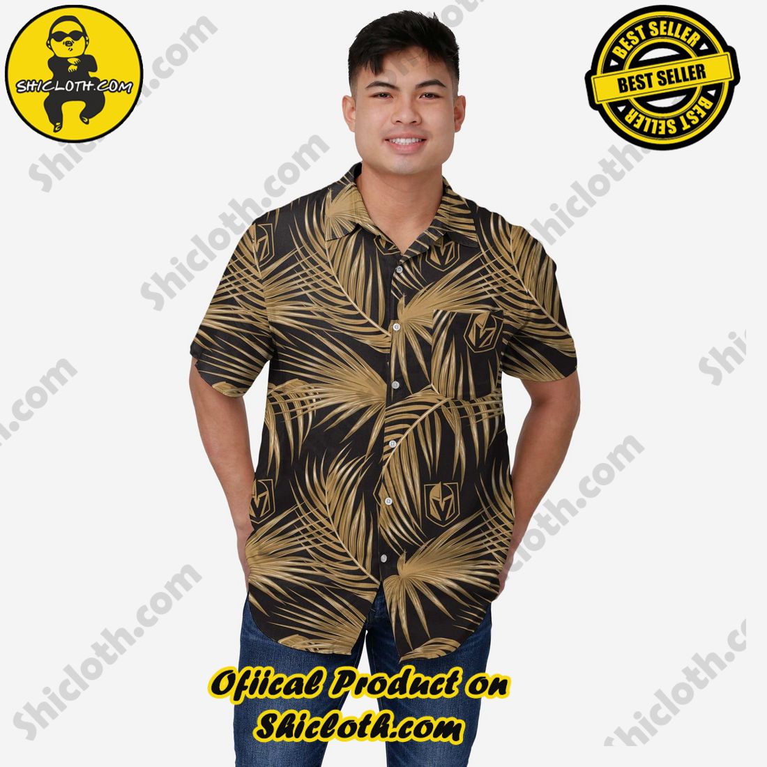 Best Seller Hawaiian Shirt And Short in Shicloth !!! Buy it now 20 Vegas Golden Knights Hawaiian Button Up Shirt
