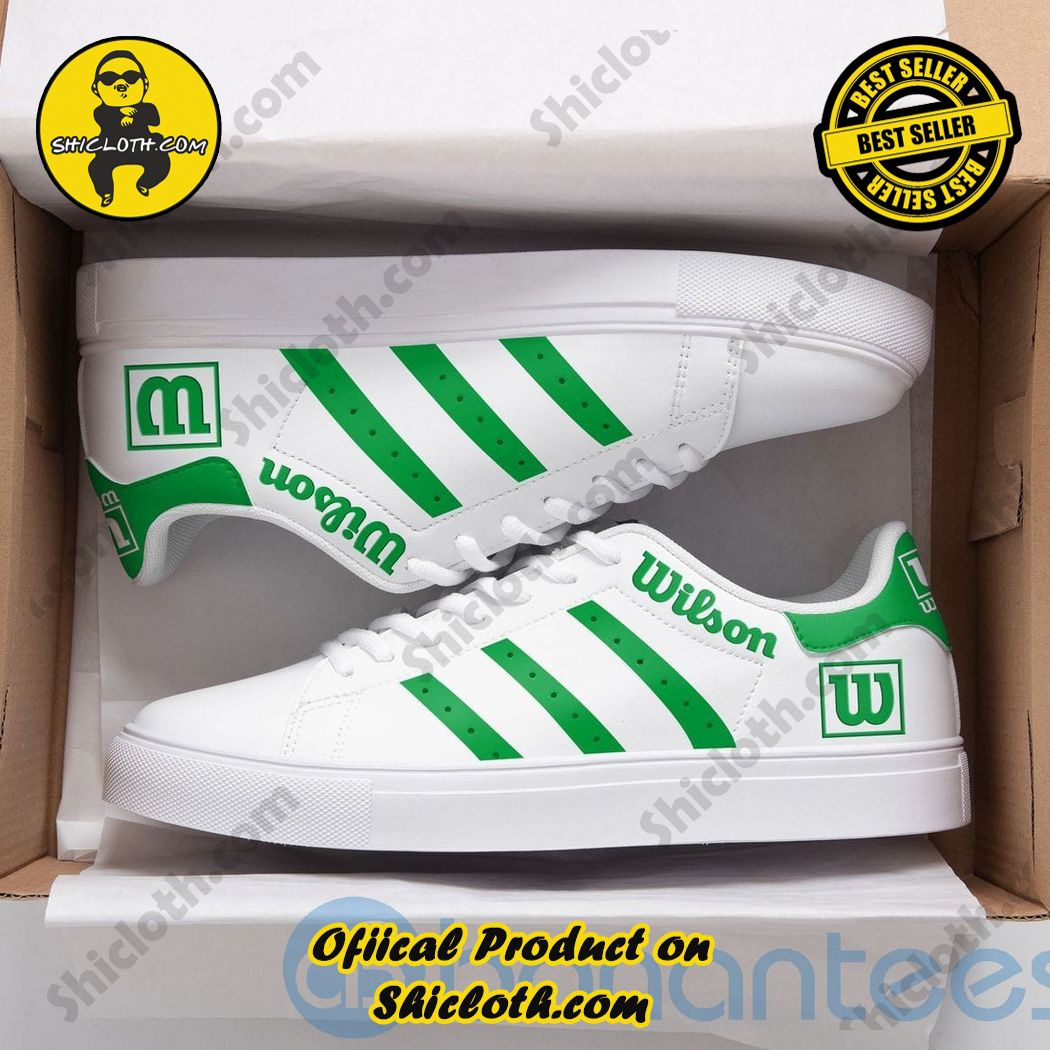 Elevate Your Look with Stan Smith Shoes from Shiclothshop 27 Wilson Green Striped Adidas Stan Smith Low Top Shoes